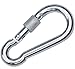 Produktbild Simply the Best: 2 x Karabiner Snap Haken Clip mit Schraube Lock < > 5 mm Durchmesser X 50 mm lang < > mit Arbeiten Traglast 80 kg < > sehr starke Karabiner zum Klettern, Wandern, Camping, Schlüssel-Ketten, Outdoor & DIY < > verzinkt Karabiner.