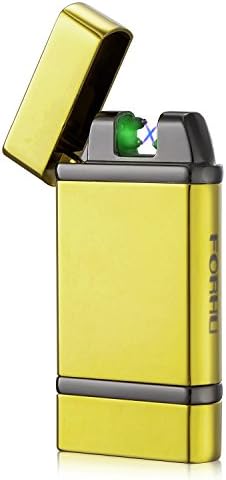 FORHU Arc lighter Electronic Ciarette Lighters-Windproof USB Rechargeable Lighters, Photoelectric sensors (Gold)