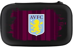 FOCO Officially Licensed Aston Villa Football Club Villans FC Dart Case Storage Wallet, Vertical Stripe, Black (W482)