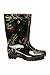 Produktbild Mountain Warehouse Splash Geblümte Gummistiefel für Damen - Wasserfest, Bequeme Sommerschuhe, Gepolstert, Robuster Grip, Pflegeleichte Gummistiefel - Für Spaziergänge Schwarz 37 EU