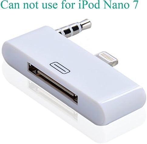 Extremdeal Electronics Audio Adapter Converter 30 to 8 Pin/ 3.5mm Audio Adapter for iPhone 5, iPod Touch, iPod Nano-white