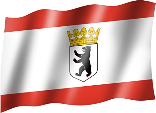 Flagge/Fahne BERLIN WAPPEN Staatsflagge/Landesflagge/Hissflagge mit Ösen 150x90 cm, sehr gute Qualität