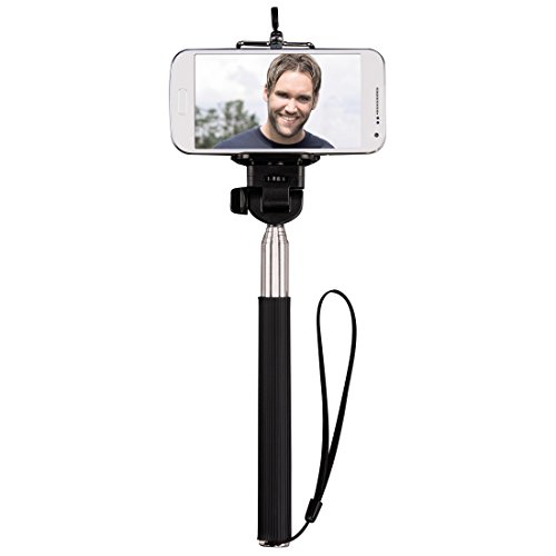 Hama Selfie Moments Supporto per Fotocamera, Action Cam e Smartphone, 108 cm, Nero