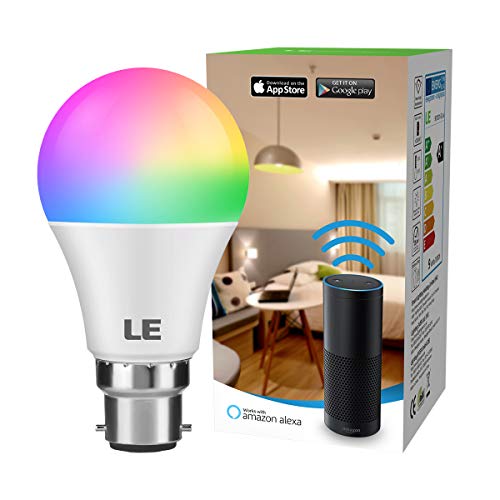 LE WiFi Smart Bulb B22, Work with Alexa, Google Assistant and IFTTT, 9W RGBW LED Light, Time Schedul LE WiFi Smart Bulb B22, Work with Alexa, Google Assistant and IFTTT, 9W RGBW LED Light, Time Schedul