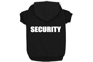 Izefia Bluza z kapturem dla psa Security Rdc ubranie dla zwierząt domowych koszulka ocieplacz sweter bawełniany kurtka płaszcz dla małego psa średniego psa (czarna, L)