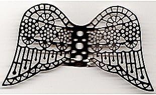 Filigree Angel Wings, 6x3.5cm, - Silver, pk of 2