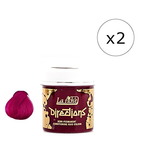 La Riche Directions Semi-Permanent Hair Colour Dye x2 Pack-Cerise (dir)