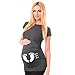 Produktbild URSING_Damen Umstandsmode Mode Drucken Mutterschaft Kurzarm T-Shirt Kurzarmshirts Umstandsshirt Umstands-Oberteil Umstandskleidung Maternity Bluse Schwangerschaft Tops Unterhemd (S, Grau)