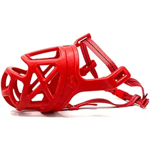 BRONZEDOG Dog Muzzle/Bite Guard Ultra Soft Material with Adjustable Strap Size X-Large (4 No.)