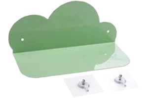 Tubayia Metall Wolke Wandregal ohne Bohren Bücherregal Wandboard für Wohnzimmer, Kinderzimmer (Grün)