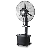 ZRFANS Ventilateur d'extérieur pour brumisation de Patio Ventilateur à Brouillard de Refroidissement pour réservoir oscillant, réservoir d'eau 3 Vitesses / 42L, Grand pour Les bâtiments industriels