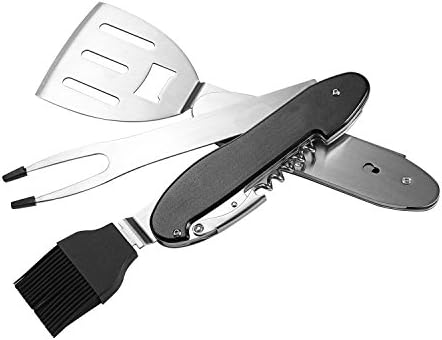 5-in-1 Multi BBQ Tool,Foldable Portable BBQ Grilling Multitools Barbecue Spatula Grill Multitools for Baking Barbecue