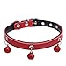 Produktbild Lederhalsband für Hunde / Katzen / kleine Tiere, klassischer Stil, verstellbar mit kleinen Glöckchen