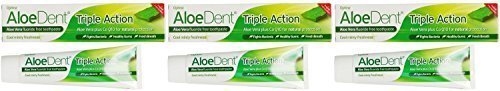 (3 PACK) - Aloe Dent - Aloe Vera Triple ActionT/paste | 100ml | 3 PACK BUNDLE