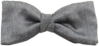Plain Denim Soho Silk Bow Tie by Van Buck