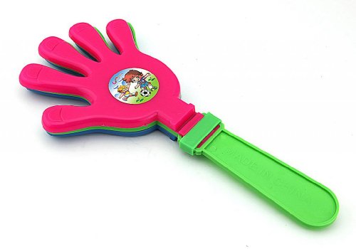 Pack of 2 Giant Plastic Hand Clapper Green