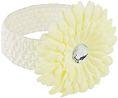 Baby Girls Cream Flower With Sequin Centre Headband 0-12 Months