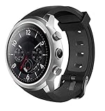 ELEGENCE-Z Smart Watch, 512 MB + 8 GB Telefon MTK6580 Android Kamera Pulsmesser Bluetooth 3G GPS Schwarz