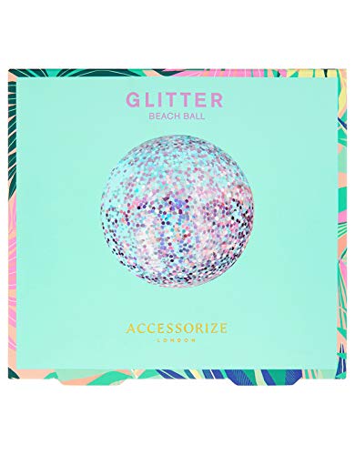 Preisvergleich Produktbild Accessorize Damen Aufblasbarer Glitzer-Strandball Accessoires für Daheim - Einheitsgröße