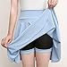 Produktbild Swallowuk Faltenrock Damen Kurz Rock Hohe Taille Minirock Röcke A-Line Unterrock Tanzrock mit Kurz Shorts (3XL, Hellblau)