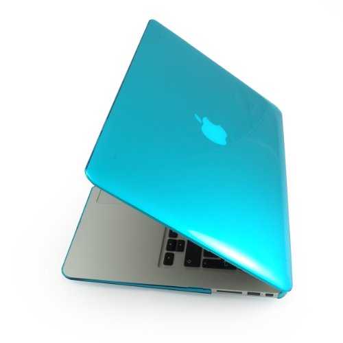 Incutex Protector Schutzhülle Cover Case Notebookhülle Hartschale Hartschalenkoffer Crystal Case Etui Tasche MacBook Air 13" / 13,3 Zoll Notebook Hardcase Schutz Hülle Unibody Transparent Blau