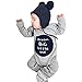 Produktbild Neugeborenen Baby Jungen Mädchen Strampler Langarm feiXIANG Brief Overall Kleidung Outfits Herbst Baby Kind Kleidung Langarm Romper(Grau,100)