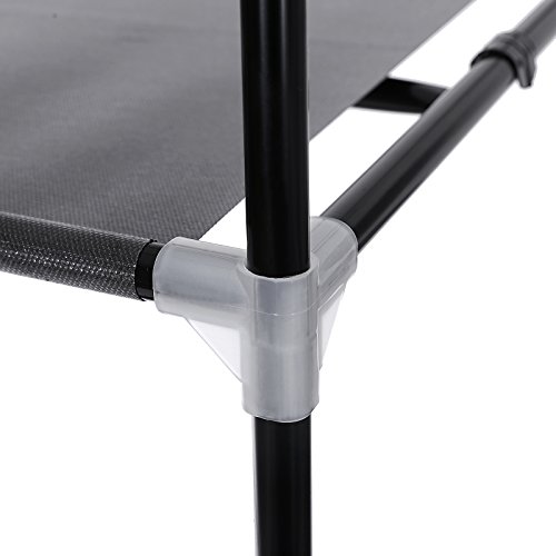 Songmics Garderobe Stoffschrank Faltschrank Kleiderschrank Campingschrank 160 x 75 x 45cm schwarz RYG83H - 5