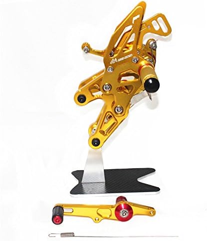 Full Adjustable Racing and Road Use Rearset Rear Sets Foot Pegs BMW S1000RR 2015 2016 2015 2017 GOLD COLOR