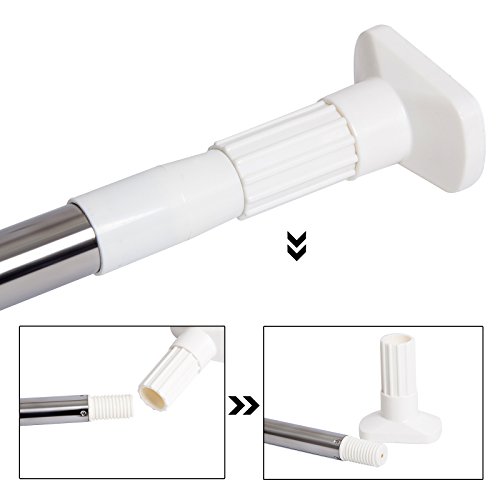 Songmics Einfach Stabil Teleskop Duschstange Edelstahl Duschvorhangstange BCB004 (110 cm to 200 cm) - 6