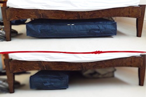 Neusu Strapazierfähige Unterbettkommode Im Schlanken Design – 70 Liter Fassungsvermögen (Mittlere Größe 105 cm x 45 cm x 15 cm) – Belastbares 600D-Polyestermaterial Mit 4 Tragegriffen – Zusammenfaltbar – Blau - 2