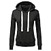 Produktbild TianWlio Damen Kapuzenpullover Frauen Hoodie Solid Basic Leichtes Pullover Hoodie Sweatshirt Blusen Tops Sweatshirt Kapuzenpullover Shirt Pullover Rollkragenpullover