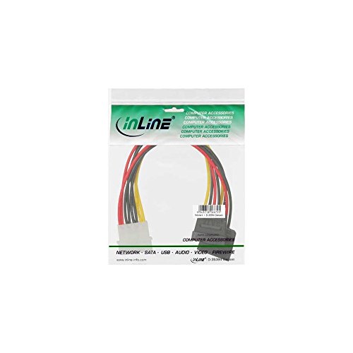 InLine Strom Y-Kabel intern, 1x 13,34cm (5,25″) an 2x 15pol SATA, 0,2m - 2