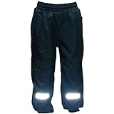  Outburst - Jungen Regenhose Matschhose Skihose Fleecefutter wasserundurchlässig, Dunkelblau, Größe 122