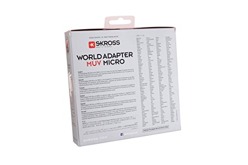 SKROSS Reiseadapter MUV Micro Steckdoseneingang für: Euro, USA/Japan, Australien/China, UK - 14