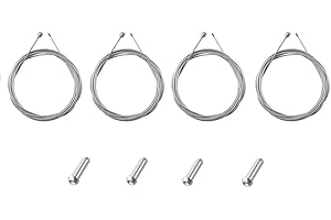 Changyeah Lot de 4 accessoires de rechange pour câble de frein de vélo, utilisé pour les pièces de vélo, câble de frein de construction, argenté
