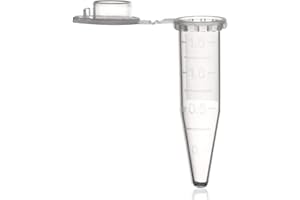 LABBOX KENZIUM - 500 x Microprovetta per Centrifuga | 1.5 ml | In Polipropilene Plastica | Fondo Conico, Graduato | Con Tappi Di Sicurezza attaccati, Con Area Di Scrittura | Autoclavabile