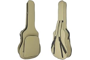 Bprtcra 40 41 Zoll Akustikgitarrentasche, Wasserdichte Gitarrentasche 6Mm Polsterung mit Rückenbügelschlaufe Große Tasche Schulter Verdickte Gitarrentasche (Type C)