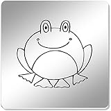 Azeeda 6 x 'Rana' 95mm Cuadrado Acrílico Espejo Posavasos (CR00040690)