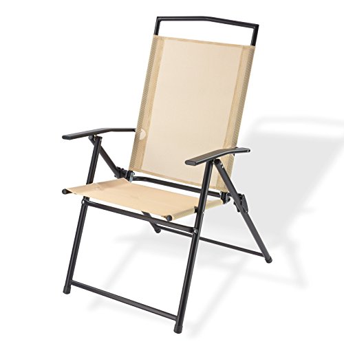 Preisvergleich Produktbild Hochlehner Klappstuhl"Long Beach" beige