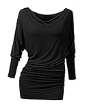 fledermaus pulli stricken anleitung 2 in 1 Style: Damen Langarmshirt T-Shirt Stretch Longshirt, Minikleid