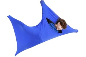 ZYUBOESO Special Supplies Sensory Body Sock Full Body Wrap to Relieve Stress Stretchy Breathable Cozy Sack for Children with Processing Disorderthe (Color : Blue, Size : XL/X-Large)
