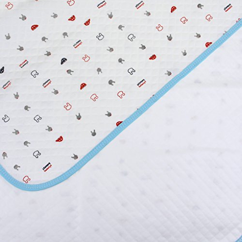 FakeFace Baumwolle Bettunterlage Inkontinenz Auflage Wasserdicht Saugfähig Maschine Waschbar für Baby Kleinkind Erwachsene 115 x 70 CM (Hund) - 3