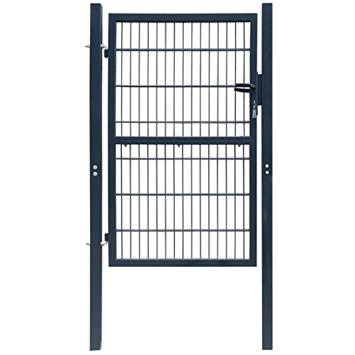 vidaXL Gartentür Gartentor Zauntür 2D Einzeltor Hoftür Tor Gartenpforte Zaun 106x230cm