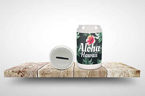 Spardose Welt Reise Hawaii Aloha Keramik bedruckt - 2