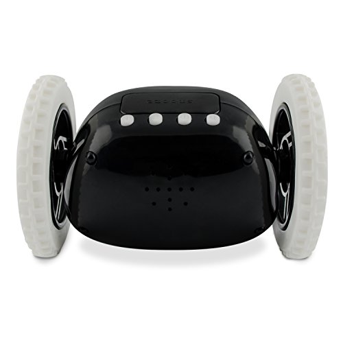 VENKON – Weglaufender „Catch Me If You Can“ Wecker: ein Wecker auf Rädern, der vor seinem Besitzer flieht – schwarz - 7