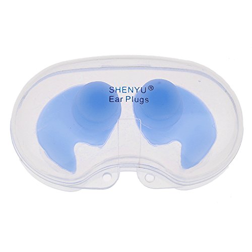 Preisvergleich Produktbild Ein Paar Weiche Schwimmen Wasserschutz Ohrenstöpsel Gehörschutzstöpsel - Blau