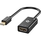 Rankie Mini DisplayPort to HDMI, Gold-Plated Mini DisplayPort (Thunderbolt Port Compatible) to HDMI Male to Female Cable, HDT