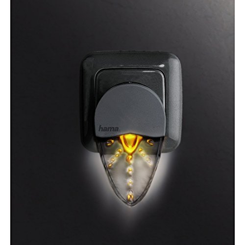 Hama „Bernstein“ LED Nachtlicht für Kinderzimmer und Schlafzimmer (stromsparend, nur 0,2 W, Orientierungslicht für Gang und Keller, Stimmungslicht, Nachtlampe, Eurostecker) - 10