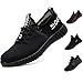Produktbild SUADEEX Herren Damen Arbeitsschuhe Stahlkappe Sicherheitsschuhe Atmungsaktiv Leicht Sportlich Trekking Wanderhalbschuhe Mesh Schutzschuhe Hiking Schuhe, 03-schwarz, 42 EU