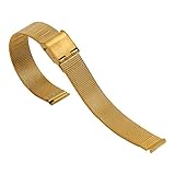 AUTULET Damen Edelstahl Armband Gold 12mm